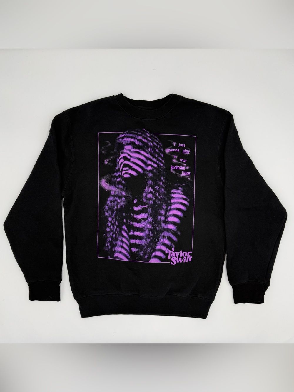 Taylor Swift The Eras Tour Lavender Haze Black Crewneck | Size M (oversized fit)
